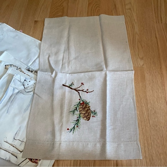 La Maisonnette Made in France 100% Cotton Napkins Bundle Lot of 5 + 1 Linen Deer - Picture 9 of 10